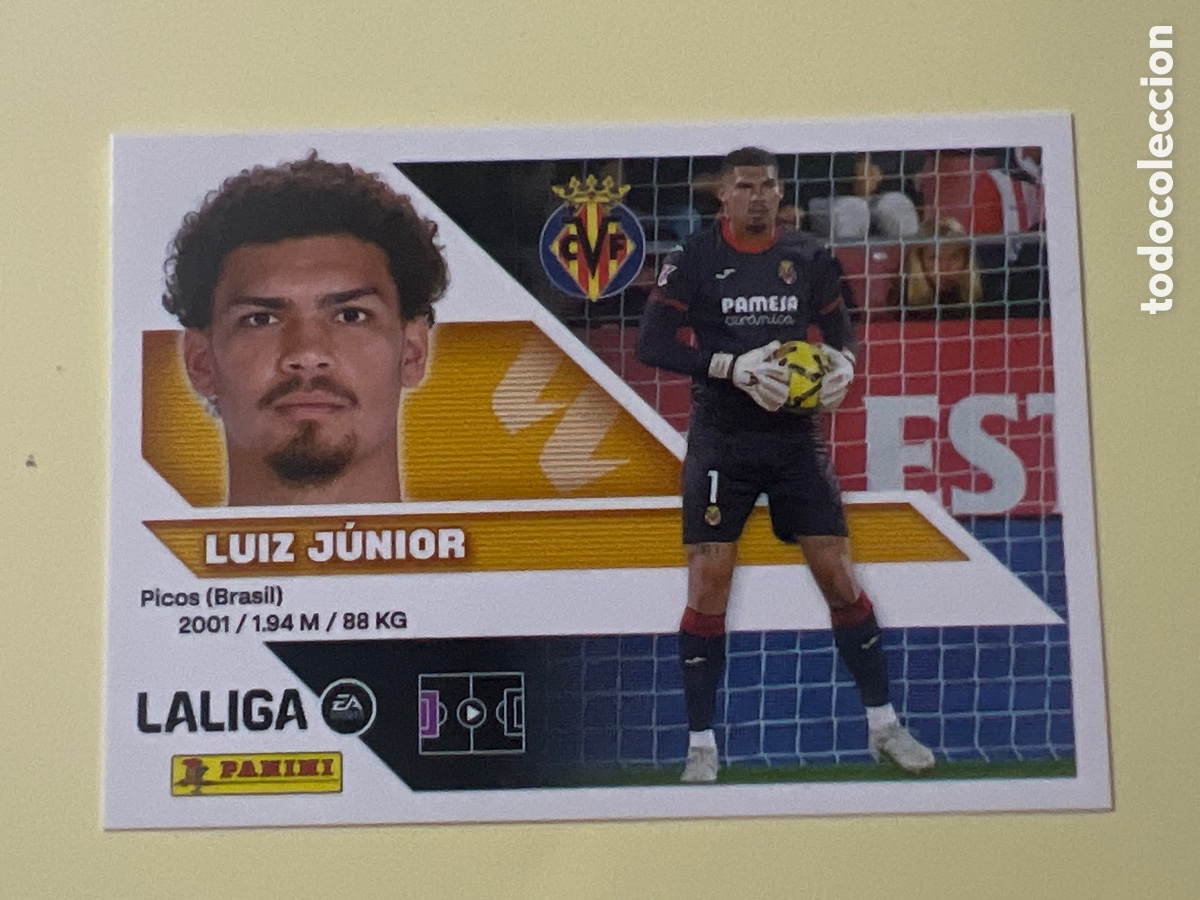 Football Stickers: C3233. Cromo Liga 2026 2027. 26 27. Luiz J&uacute;nior. Villarreal. N. &ordm; 3. ESTE. Panini