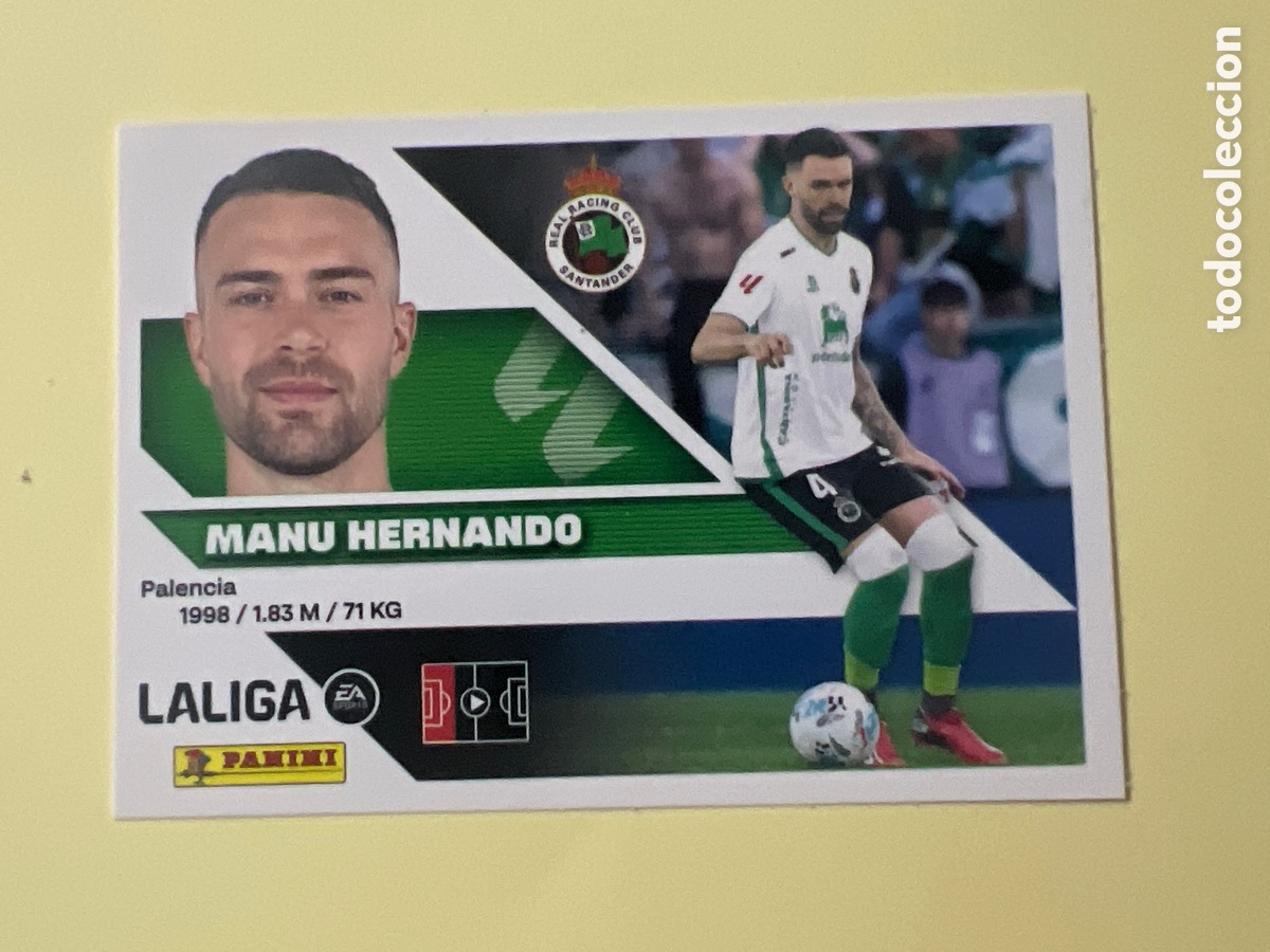 Fu&szlig;ball-Sticker: C3234. CROMO FUTBOL MANU HERNANDO RACING DE SANTANDER SIN PEGAR N&ordm; 9 A LIGA ESTE 2026-2027/26-27
