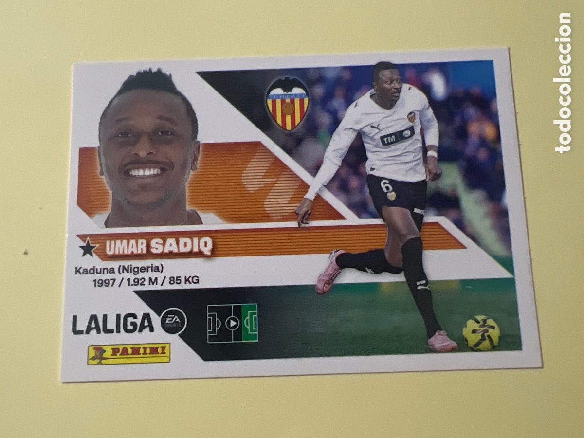 Cromos de f&uacute;tbol: C3235. Sadiq numero 20A del Valencia cromo liga este 26-27 2026-2027