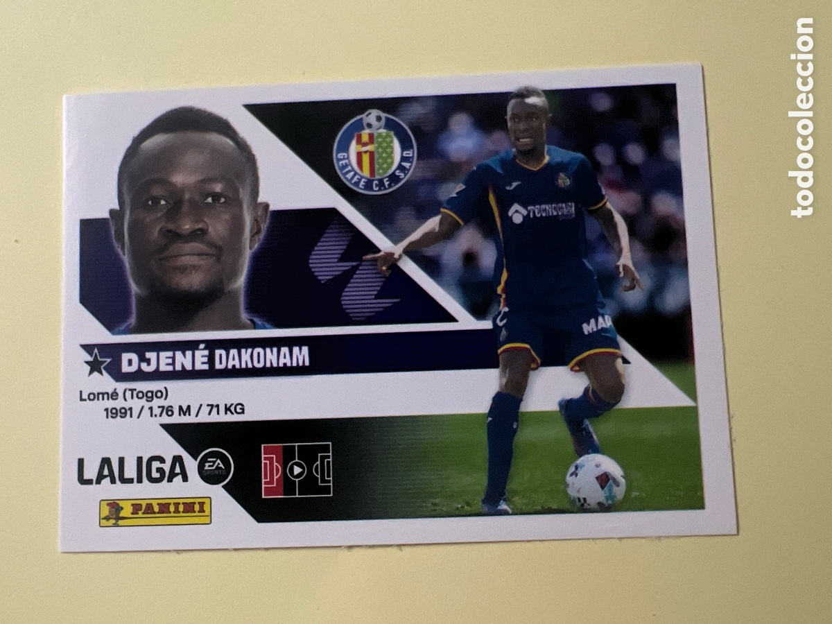 Cromos de f&uacute;tbol: C3237. Cromo Liga 2026 2027. 26 27. Djen&eacute;. Getafe. N. &ordm; 6. ESTE. Panini