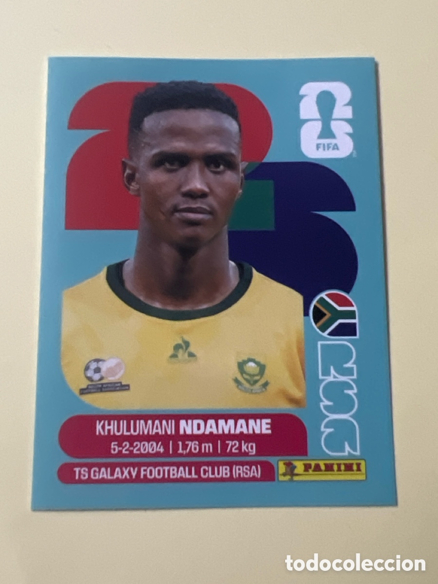 Figurine di Calcio: C3240. RSA7 RSA 7 Khulumani Ndamane Sud&aacute;frica Sticker Cromo FIFA World Cup 2026 26 Panini Mundial