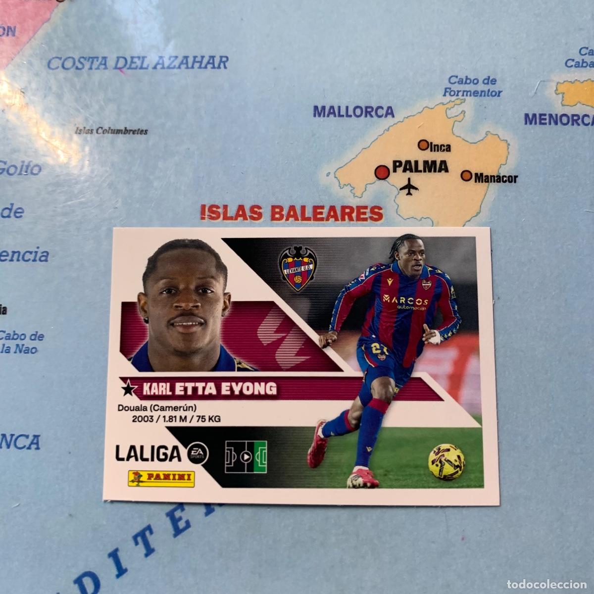 Football Stickers: Etta Eyong n&uacute;mero 19 del Levante cromo liga este 26-27 2026-2027
