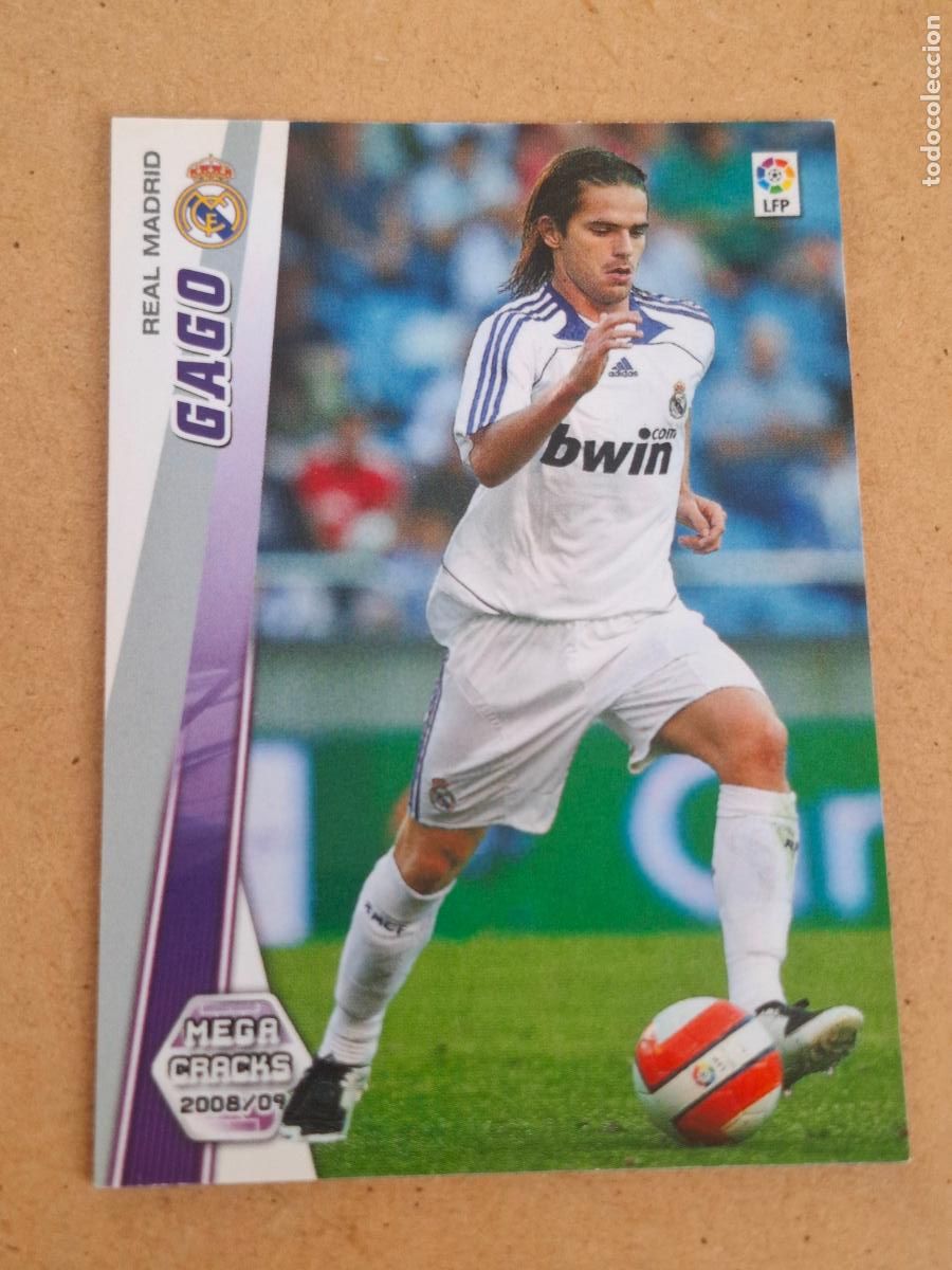 Football Stickers: MEGACRACKS 2008 2009 08 09 - PANINI - 154 GAGO - REAL MADRID