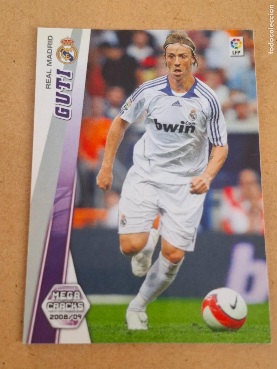 Football Stickers: MEGACRACKS 2008 2009 08 09 - PANINI - 155 GUTI - REAL MADRID