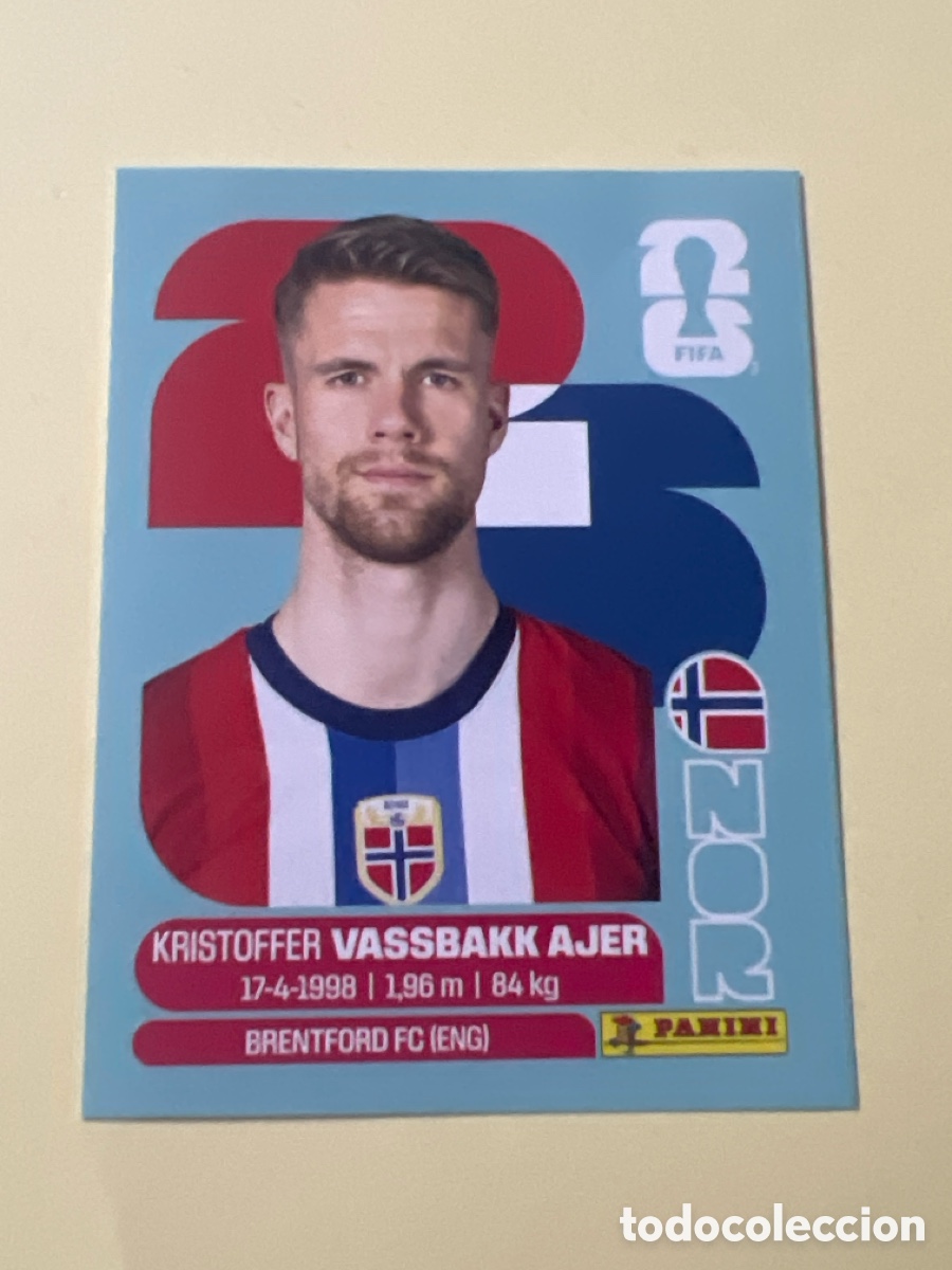 Cromos de f&uacute;tbol: C3247. VASSBAKK AJER NORUEGA NOR 5 MUNDIAL F&Uacute;TBOL 2026 FIFA WORLD CUP PANINI SIN PEGAR