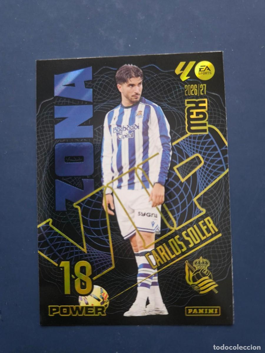 Cromos de f&uacute;tbol: N&ordm; 390P CARLOS SOLER REAL SOCIEDAD ZONA VIP POWER MGK MEGACRACKS 26 27 2026 2027