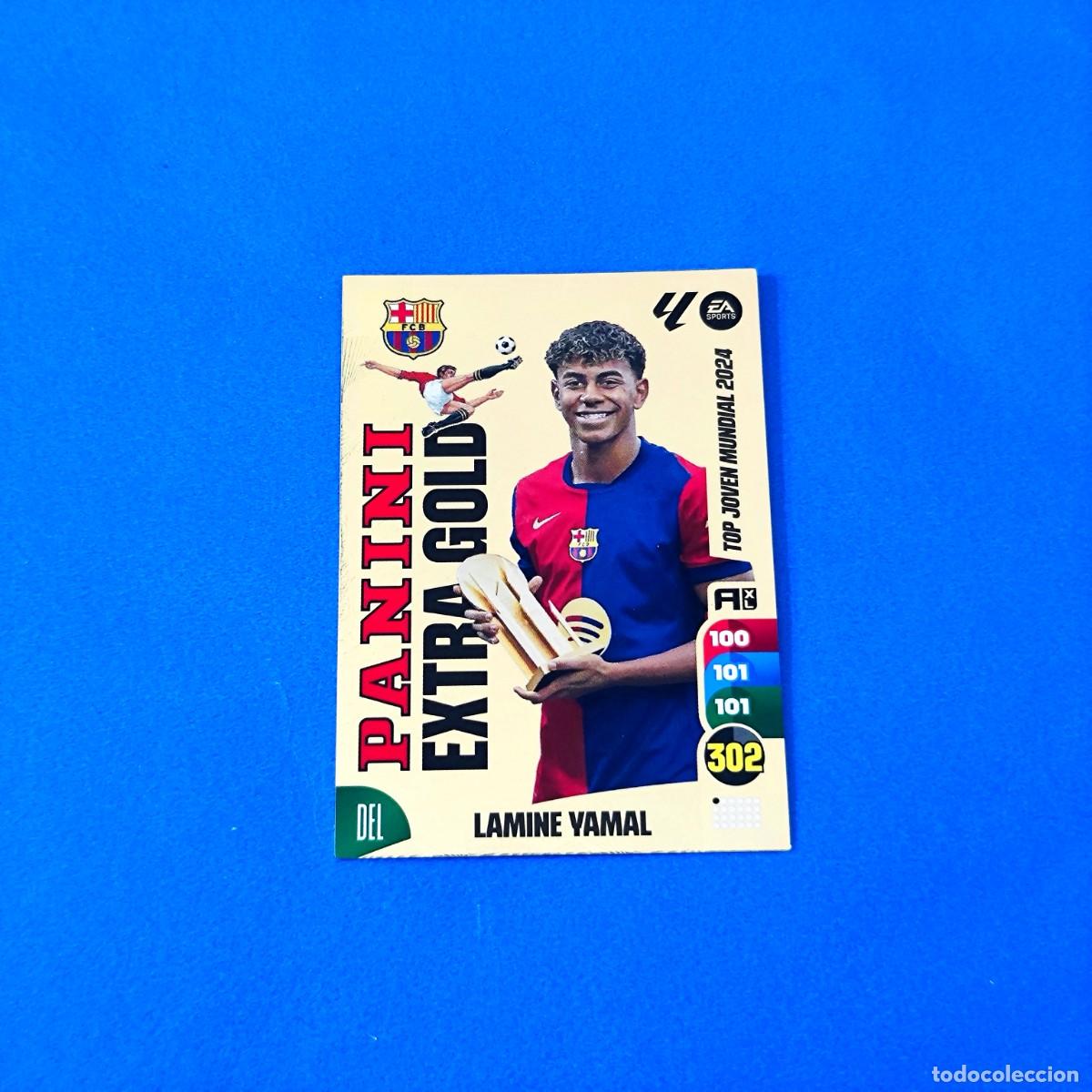 Figurine di Calcio: Adrenalyn 2024 2025 / 24 25 Lamine Yamal Panini Extra Gold Barcelona