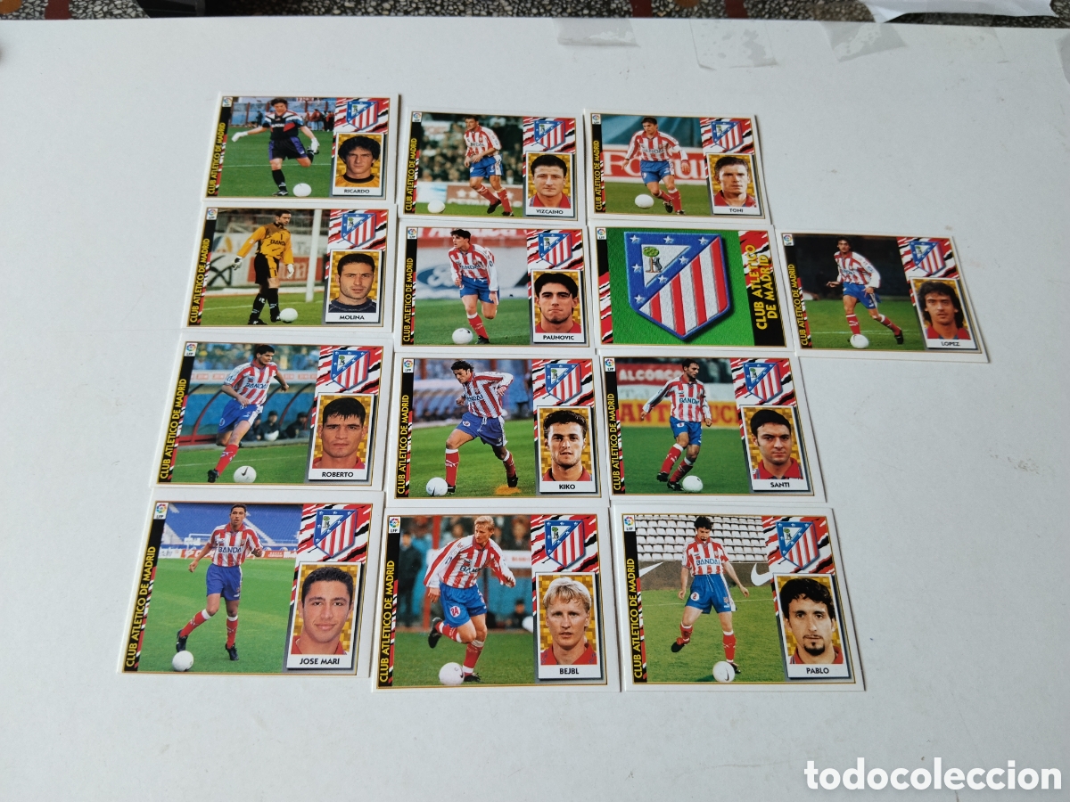 Cromos de f&uacute;tbol: 13 Cromos CLub Atl&eacute;tico de Madrid 1997-1998 Impecables