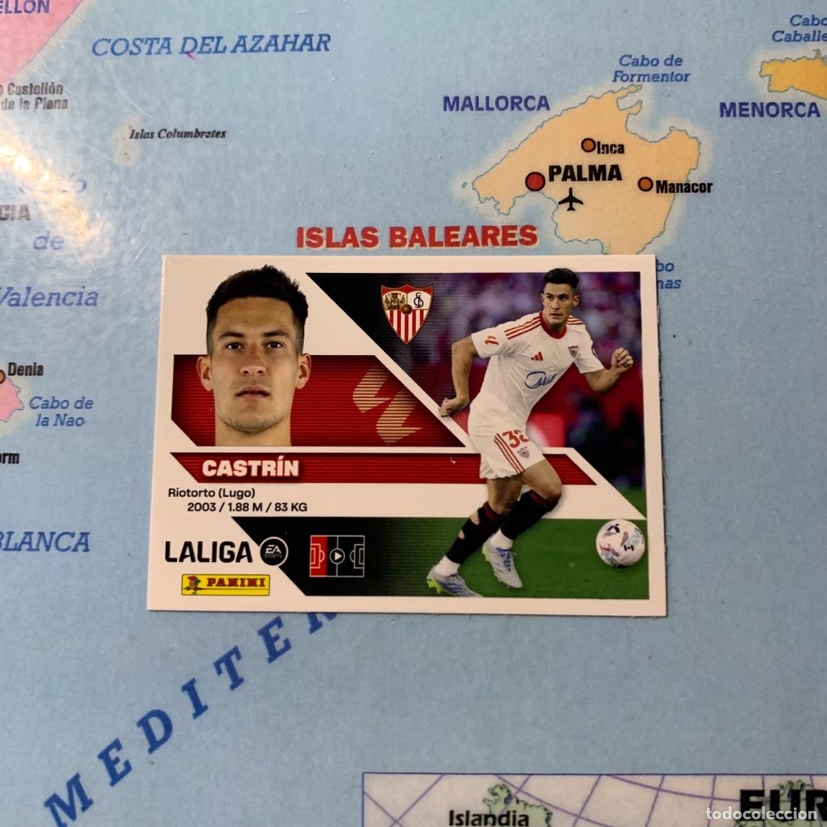 Cromos de f&uacute;tbol: Castrin n&uacute;mero 9A del Sevilla cromo liga este 26-27 2026-2027