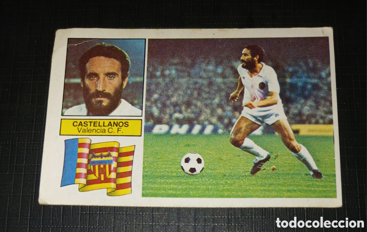 Cromos de f&uacute;tbol: Cromo Castellanos Valencia C. F. Ed. Este Liga 1982 1983 82-83 Sin pegar, nunca pegado