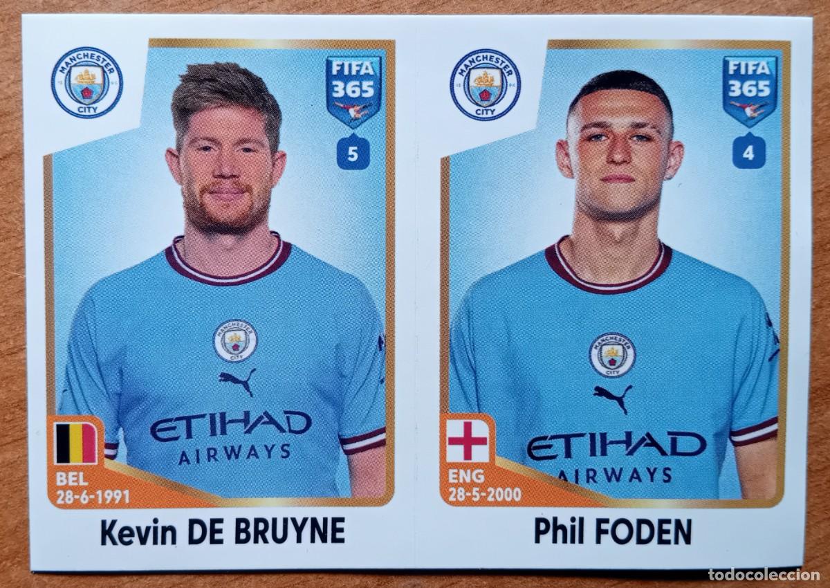 Cromos de f&uacute;tbol: Figurina Panini 2022-23 Cromo Fifa 365 2023 De Bruyne Foden Manchester City n 94