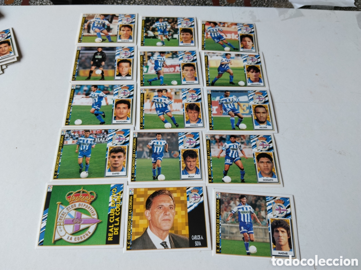 Cromos de f&uacute;tbol: 15 Cromos Real Club Deportivo de la Coru&ntilde;a 1997-1998 Impecables