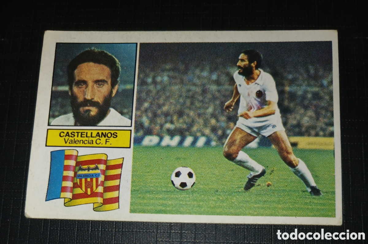 Cromos de f&uacute;tbol: Cromo Castellanos Valencia C. F. Ed. Este Liga 1982 1983 82-83 Sin pegar, nunca pegado