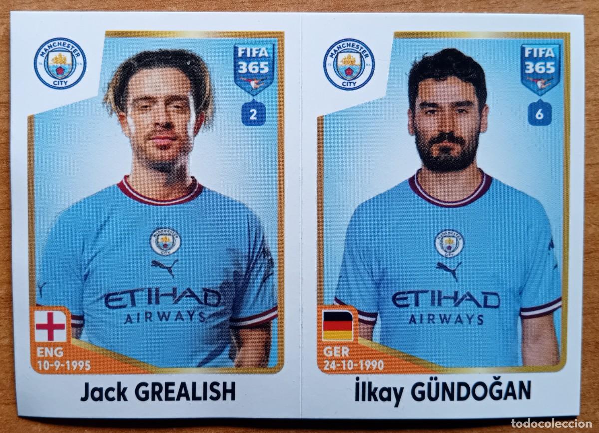 Cromos de f&uacute;tbol: Figurina Panini 2022-23 Cromo Fifa 365 2023 Grealish Gundogan Manchester City n 95