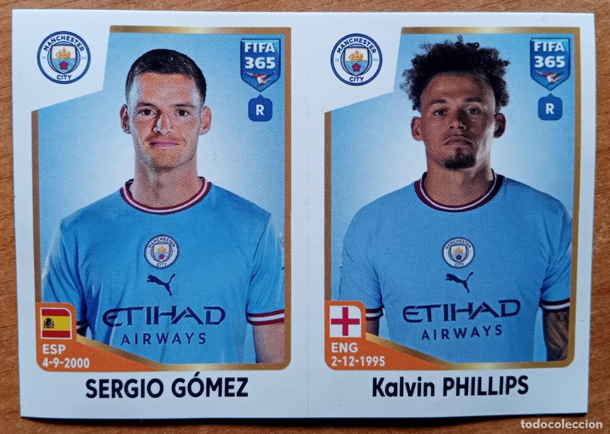 Cromos de f&uacute;tbol: Figurina Panini 2022-23 Cromo Fifa 365 2023 Sergio G&oacute;mez Kalvin Phillips Manchester City n 96