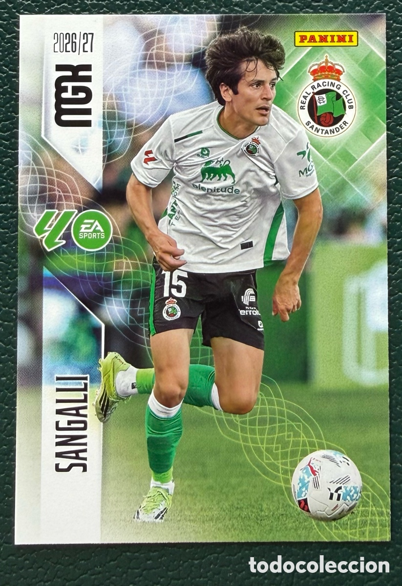 Cromos de f&uacute;tbol: 275 SANGALLI RACING DE SANTANDER FICHAS ALBUM MEGACRACKS 2026 2027 MGK 26 27