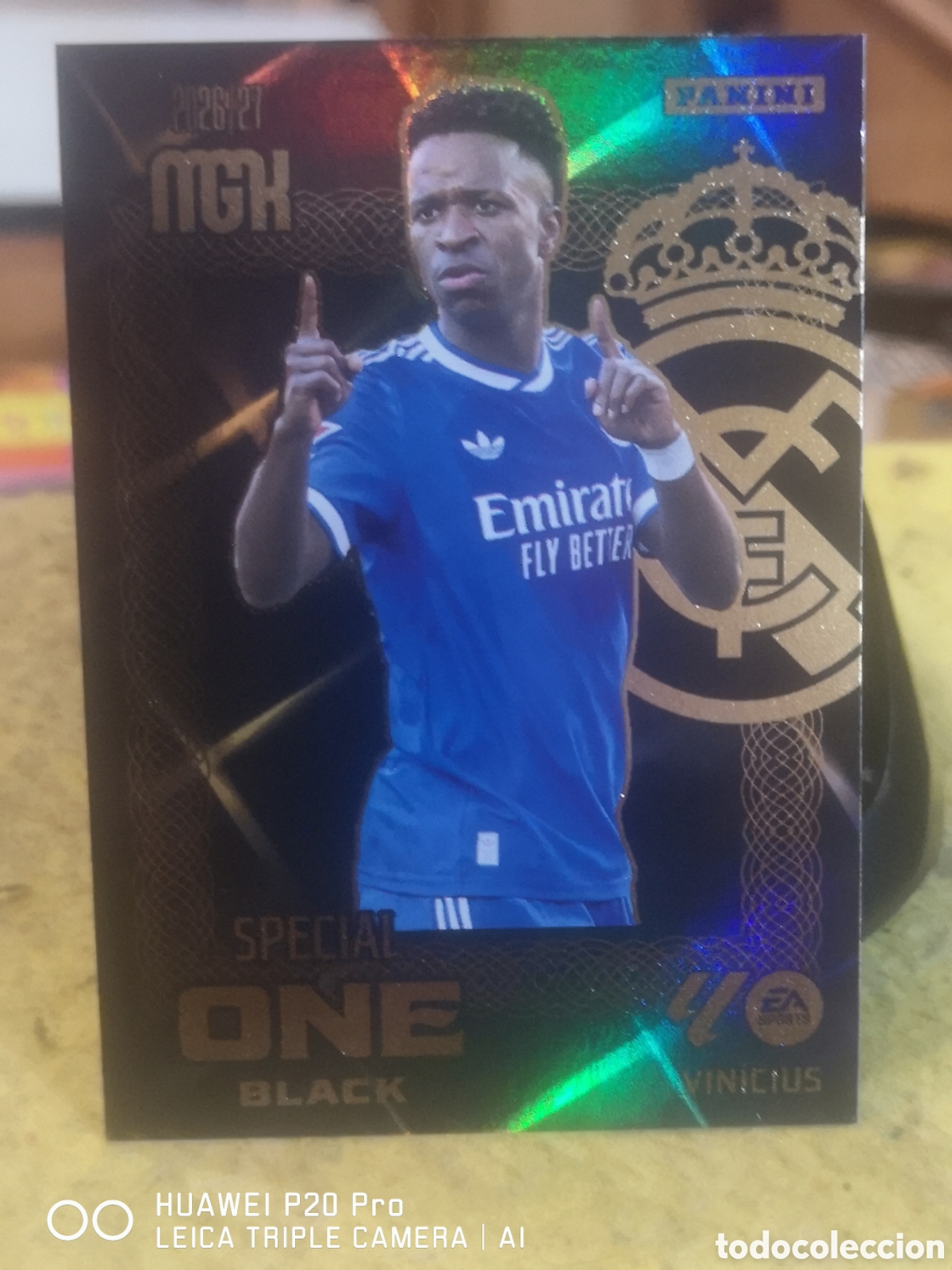 Cromos de f&uacute;tbol: VINICIUS SPECIAL ONE BLACK MEGACRACKS 2026 2027 26 27 REAL MADRID
