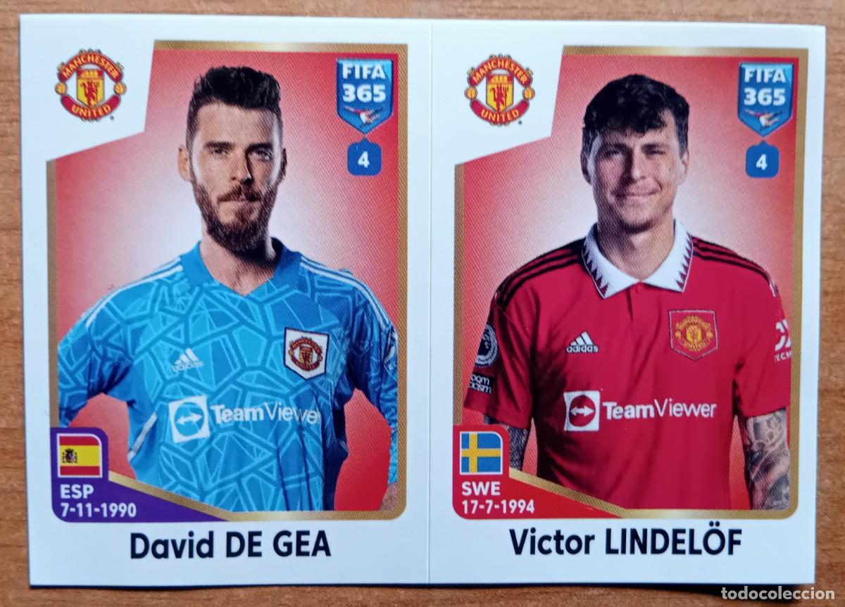 Cromos de f&uacute;tbol: Figurina Panini 2022-23 Cromo Fifa 365 2023 De Gea Lindelof Manchester United n 102