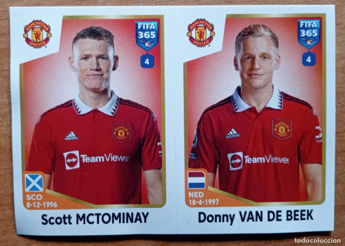 Cromos de f&uacute;tbol: Figurina Panini 2022-23 Cromo Fifa 365 2023 McTominay Van De Beek Manchester United n 111