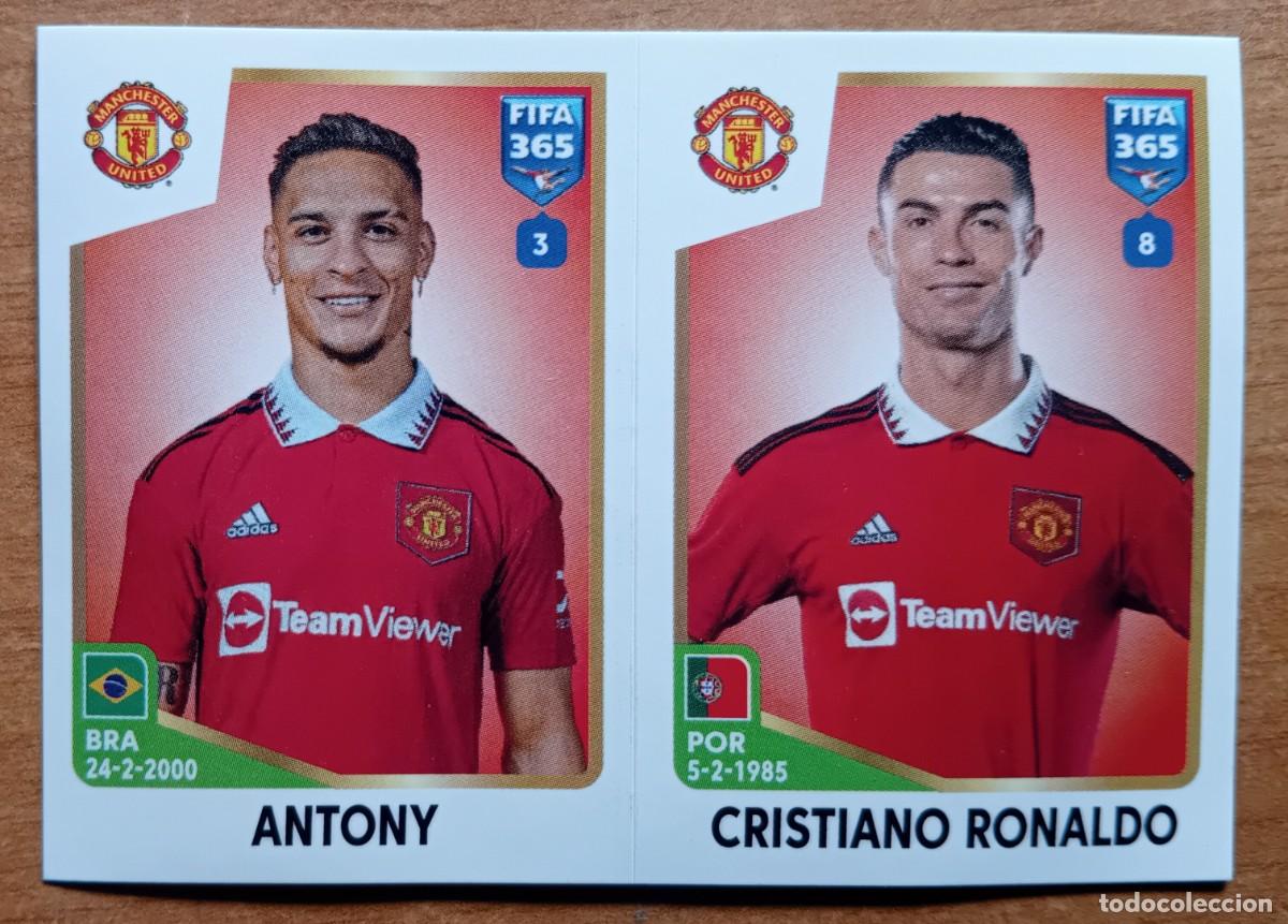 Cromos de f&uacute;tbol: Figurina Panini 2022-23 Cromo Fifa 365 2023 Antony Cristiano Ronaldo Manchester United n 112