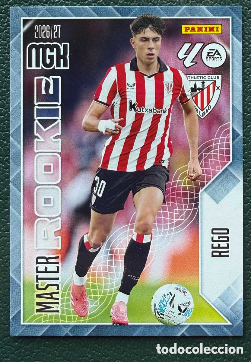 Cromos de f&uacute;tbol: 418 REGO ATHLETIC DE BILBAO MASTER ROOKIE FICHAS ALBUM MEGACRACKS 2026 2027 MGK 26 27