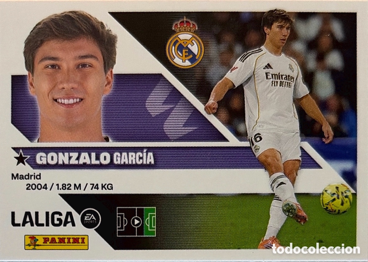 Cromos de f&uacute;tbol: 17.- Gonzalo (R. MADRID) - COLECCIONES ESTE 2026/27 (PANINI)