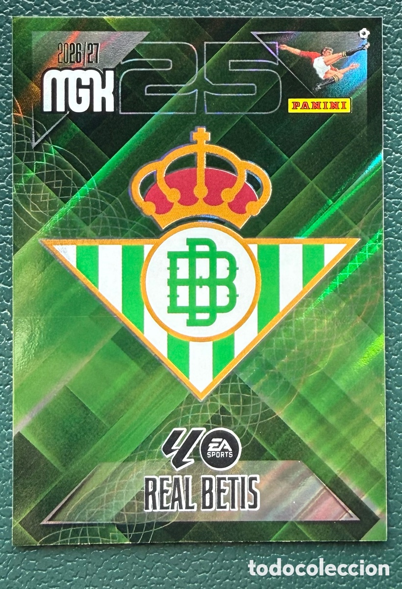 Fu&szlig;ball-Sticker: 91 ESCUDO REAL BETIS FICHAS ALBUM MEGACRACKS 2026 2027 MGK 26 27