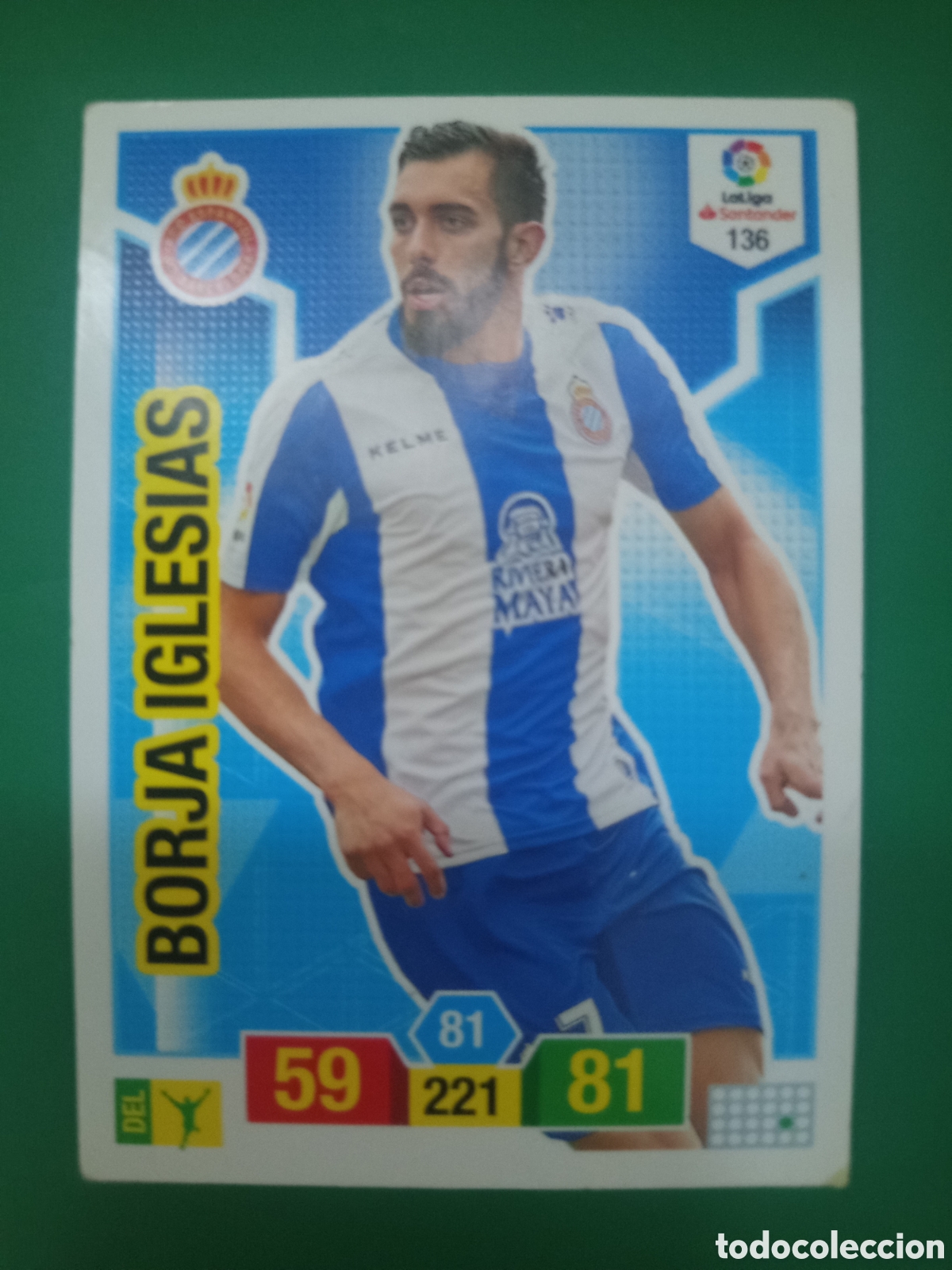 Fu&szlig;ball-Sticker: ❇️ CROMO ⚽ CARD BORJA IGLESIAS RCD ESPA&Ntilde;OL ESPANYOL N&ordm; 136 ADRENALYN 2018 2019 18 19 PANINI ❇️