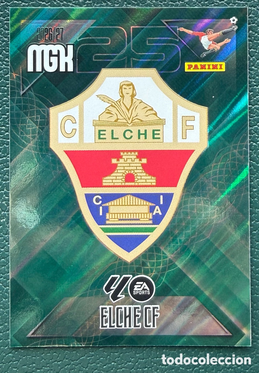 Football Stickers: 145 ESCUDO ELCHE CF FICHAS ALBUM MEGACRACKS 2026 2027 MGK 26 27
