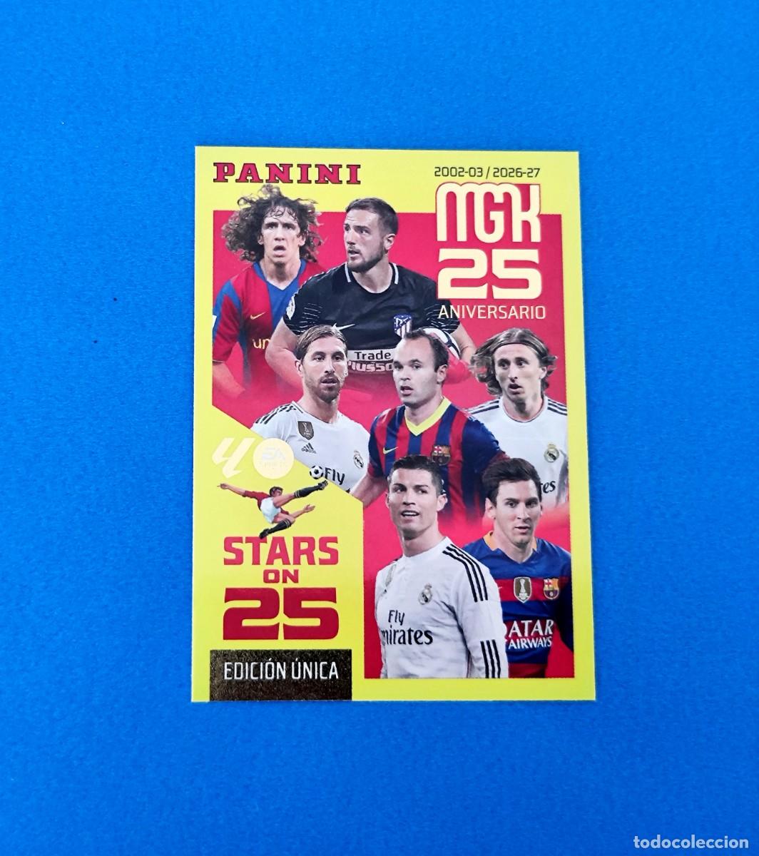 Cromos de f&uacute;tbol: Megacracks 2026 2027 / 26 27 STARS ONE 25 Edici&oacute;n &Uacute;nica Puyol Cristiano Oblak Modric Messi Iniesta