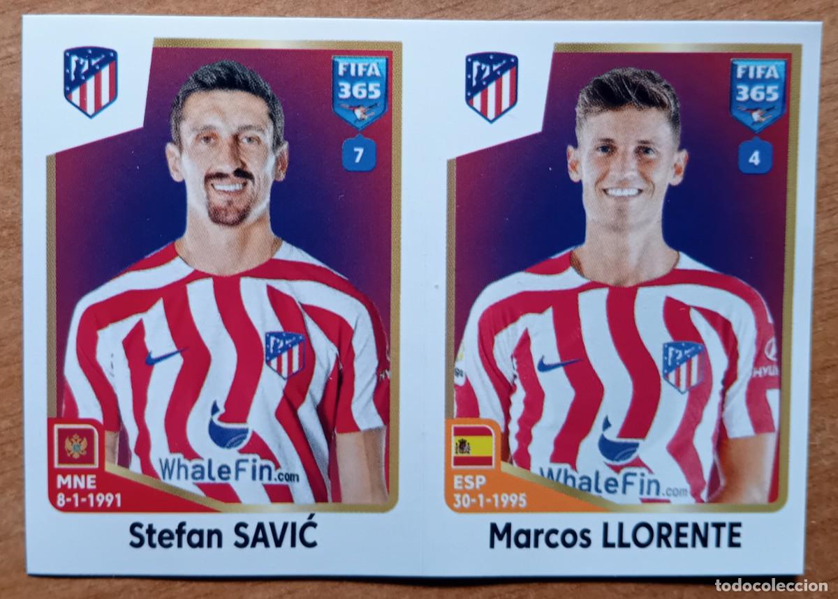 Cromos de f&uacute;tbol: Figurina Panini 2022-23 Cromo Fifa 365 2023 Savic Marcos Llorente Atl&eacute;tico Madrid n 138