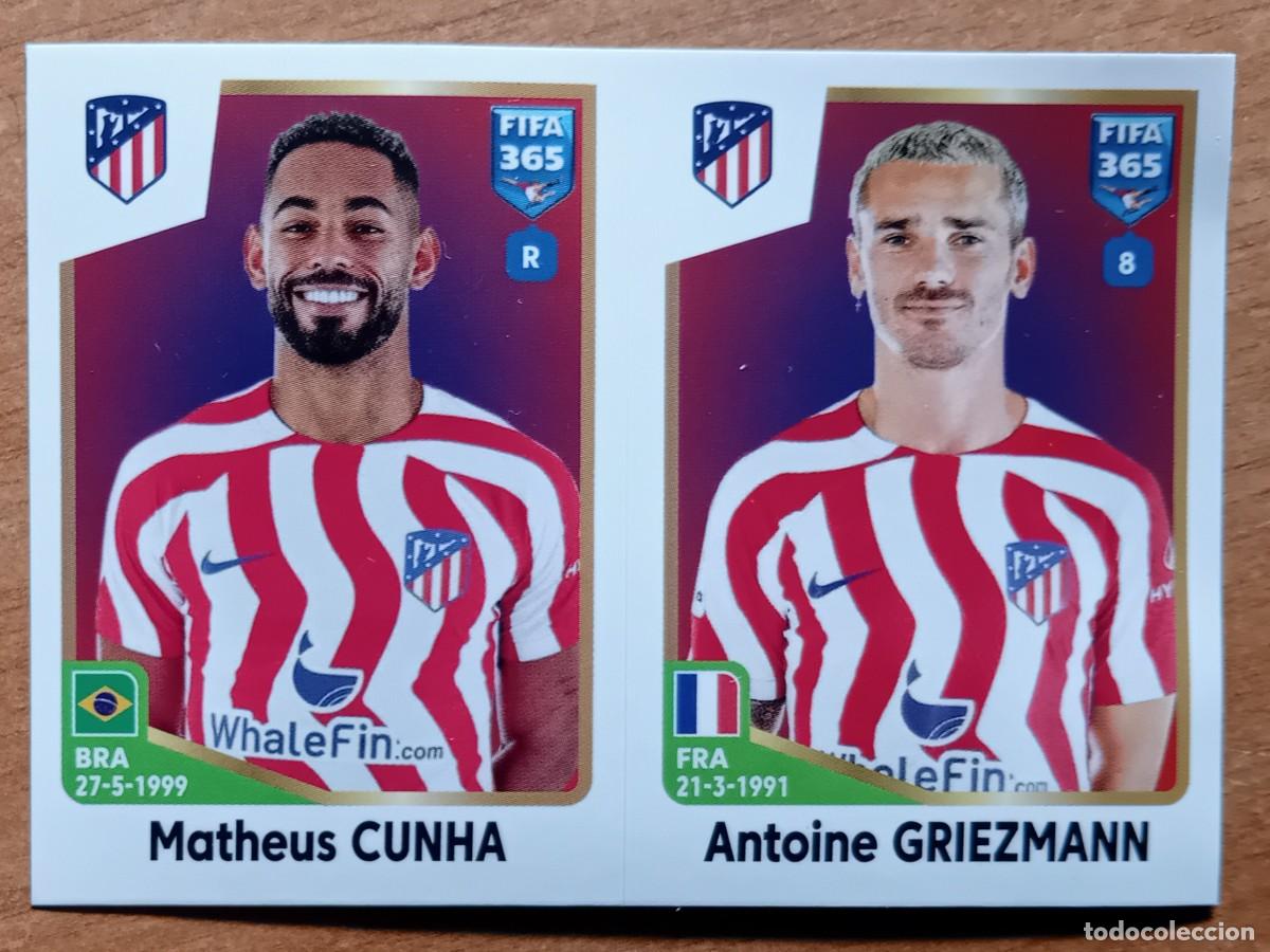 Cromos de f&uacute;tbol: Figurina Panini 2022-23 Cromo Fifa 365 2023 Matheus Cunha Antoine Griezmann Atl&eacute;tico Madrid n 146