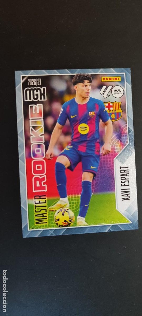 Cromos de f&uacute;tbol: MEGACRACKS 2026/27 CARD MASTER ROOKIE XAVI ESPART FC BARCELONA # 422 PANINI