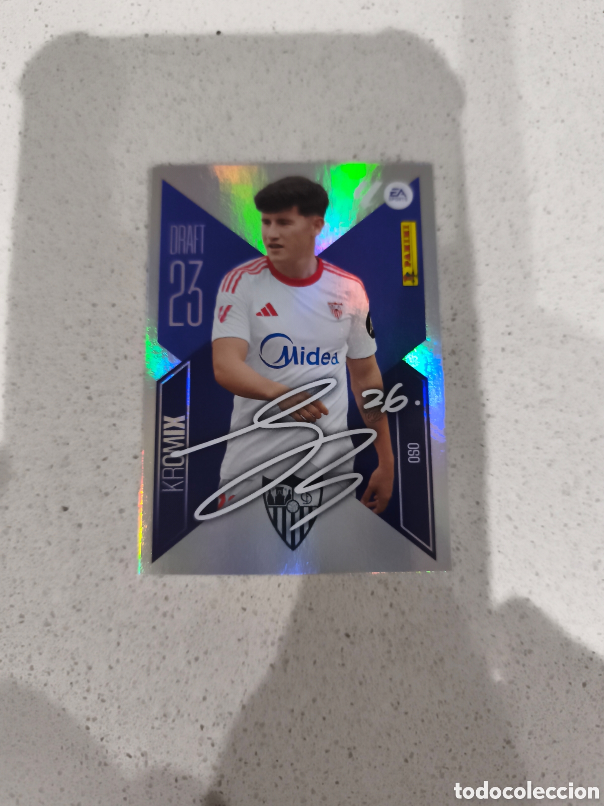 Cromos de f&uacute;tbol: CROMO ROOKIE N&Uacute;MERO K17 OSO SEVILLA DRAFT 23 KROMIX. LIGA ESTE 26/27. PANINI.