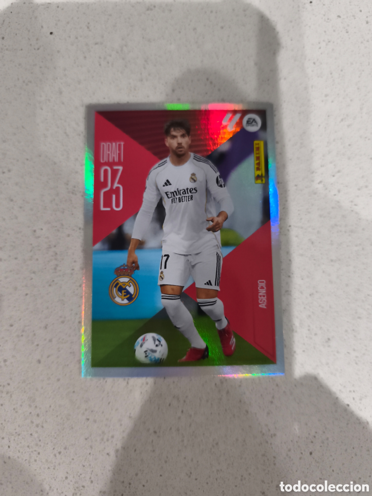 Football Stickers: CROMO N&Uacute;MERO 1 ASENCIO REAL MADRID DRAFT 23. LIGA ESTE 26/27. PANINI.