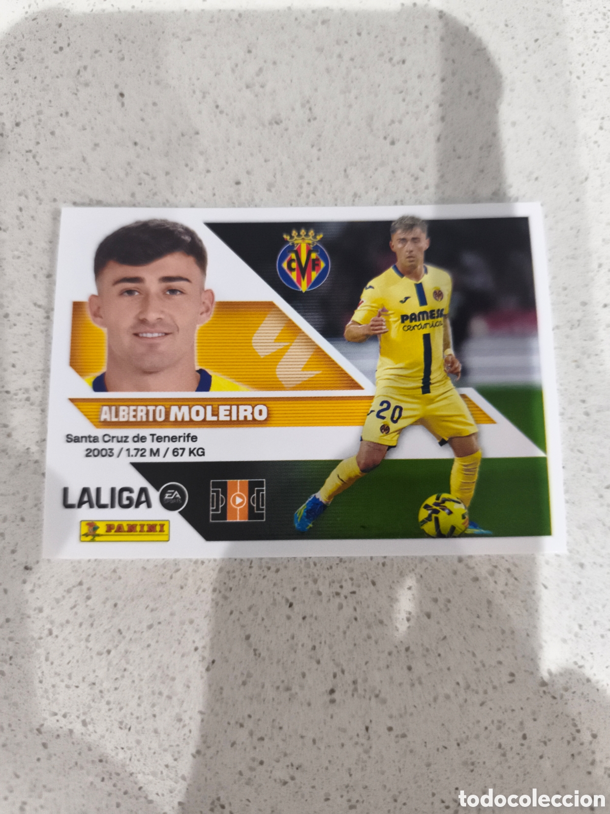Cromos de f&uacute;tbol: CROMO N&Uacute;MERO 14 MOLEIRO VILLARREAL. LIGA ESTE 26/27. PANINI.