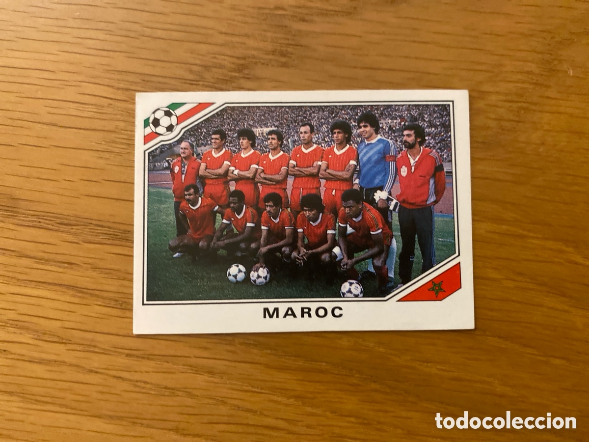Cromos de f&uacute;tbol: Cromo panini mundial Mexico 86 n&uacute;mero 419 Marruecos - Sticker album world cup 1986