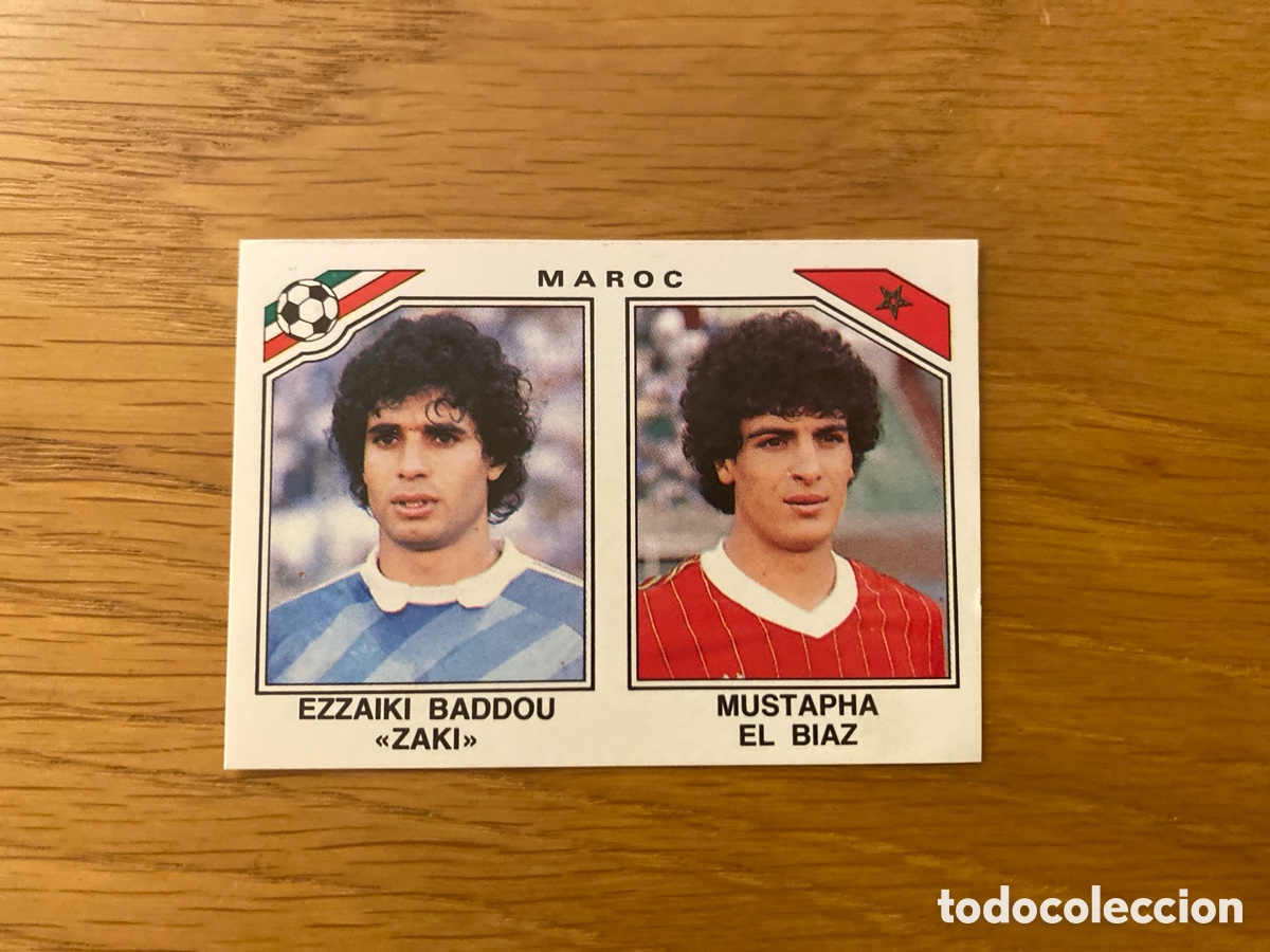 Cromos de f&uacute;tbol: Cromo panini mundial Mexico 86 n&uacute;mero 420 Zaki/El Biaz - Sticker album world cup 1986