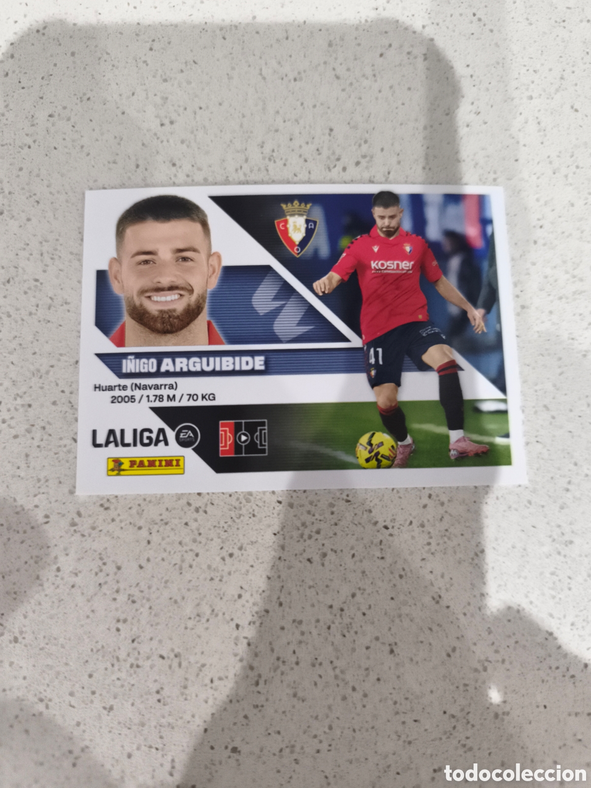Cromos de f&uacute;tbol: CROMO N&Uacute;MERO 5B ARGUIBIDE OSASUNA. LIGA ESTE 26/27. PANINI.