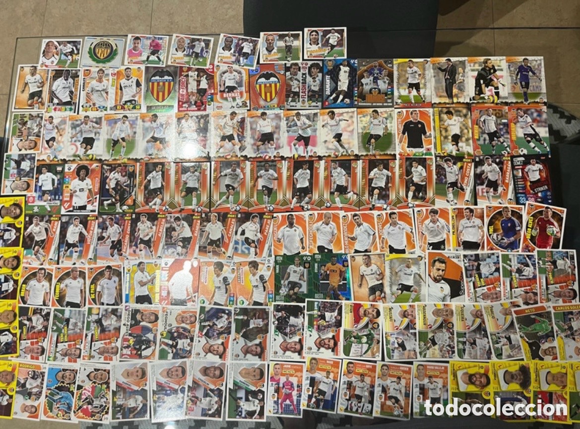 Cromos de f&uacute;tbol: LOTE VALENCIA CF MUNDICROMO ADRENALYN LIGA ESTE TOPPS