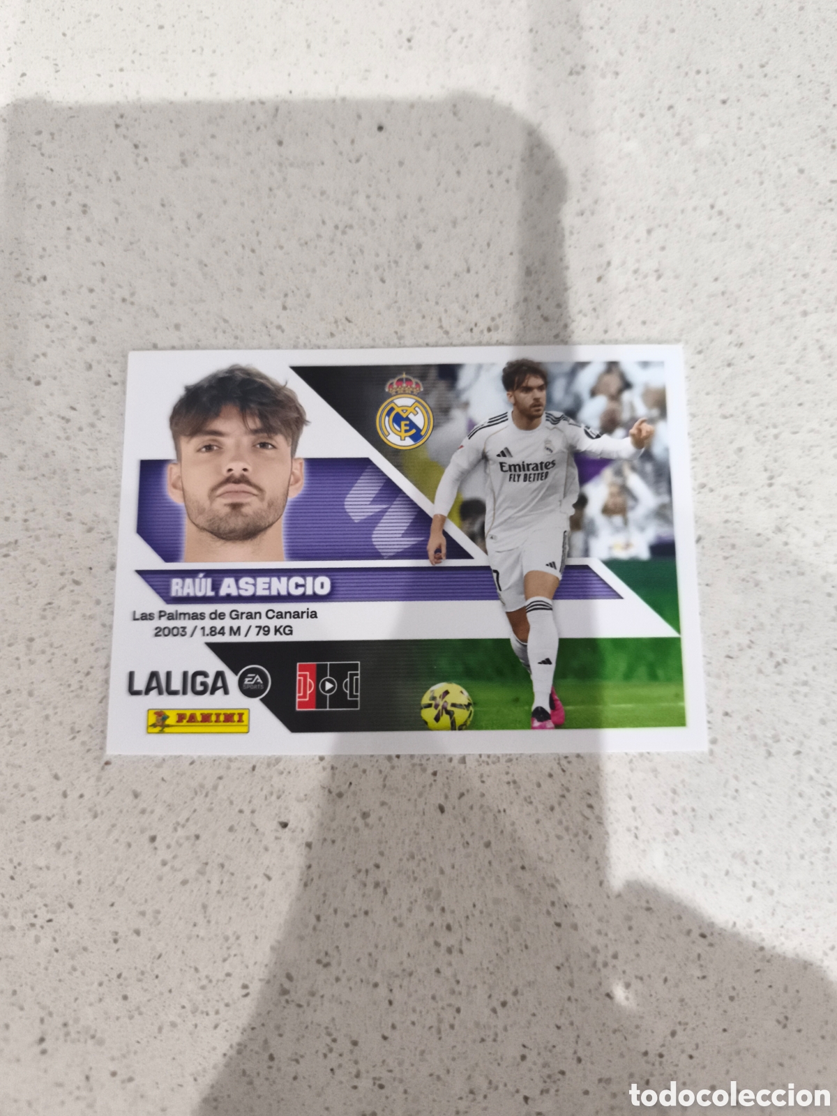 Cromos de f&uacute;tbol: CROMO N&Uacute;MERO 7 ASENCIO REAL MADRID. LIGA ESTE 26/27. PANINI.
