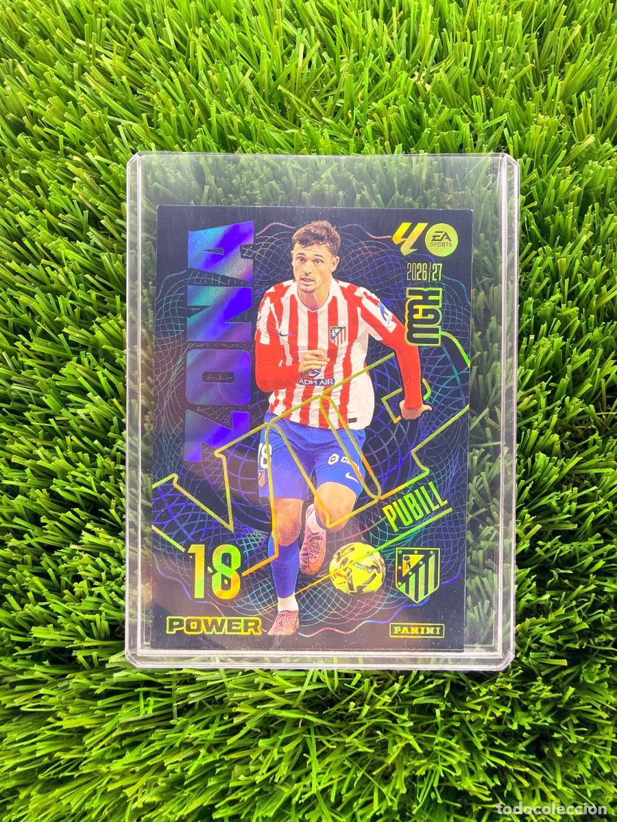Cromos de f&uacute;tbol: N&ordm; 404P Pubill Zona Vip Power Atl&eacute;tico de Madrid Megacracks 26 27