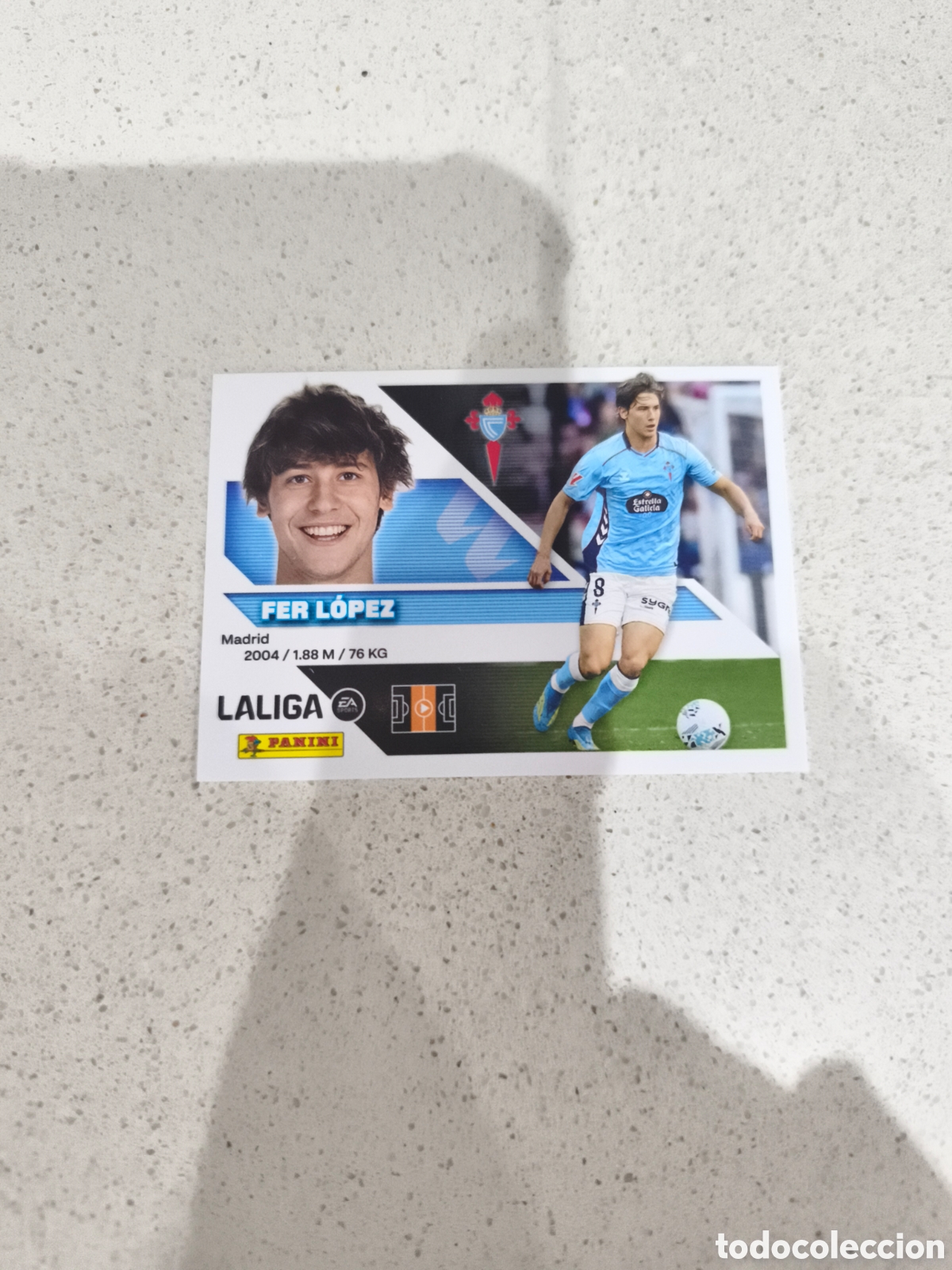 Cromos de f&uacute;tbol: CROMO N&Uacute;MERO 15 FER L&Oacute;PEZ CELTA DE VIGO. LIGA ESTE 26/27. PANINI.