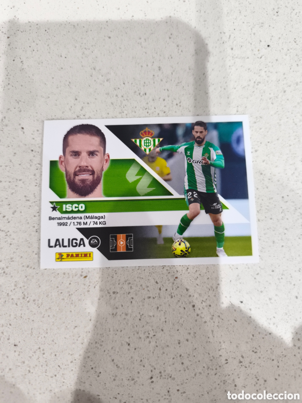 Cromos de Futebol: CROMO N&Uacute;MERO 16 ISCO REAL BETIS. LIGA ESTE 26/27. PANINI.