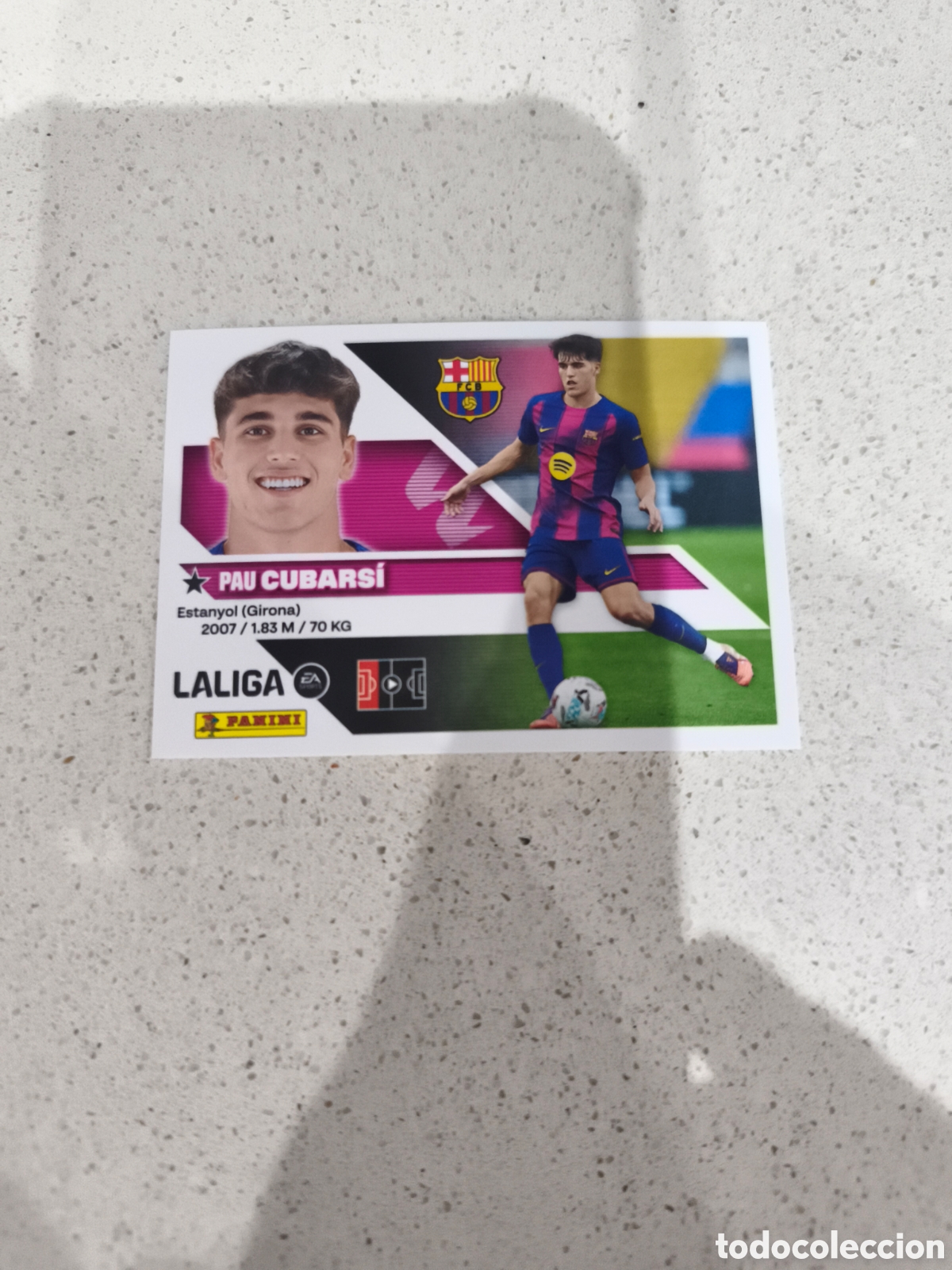 Cromos de f&uacute;tbol: CROMO N&Uacute;MERO 7 CUBARS&Iacute; FC BARCELONA. LIGA ESTE 26/27. PANINI.