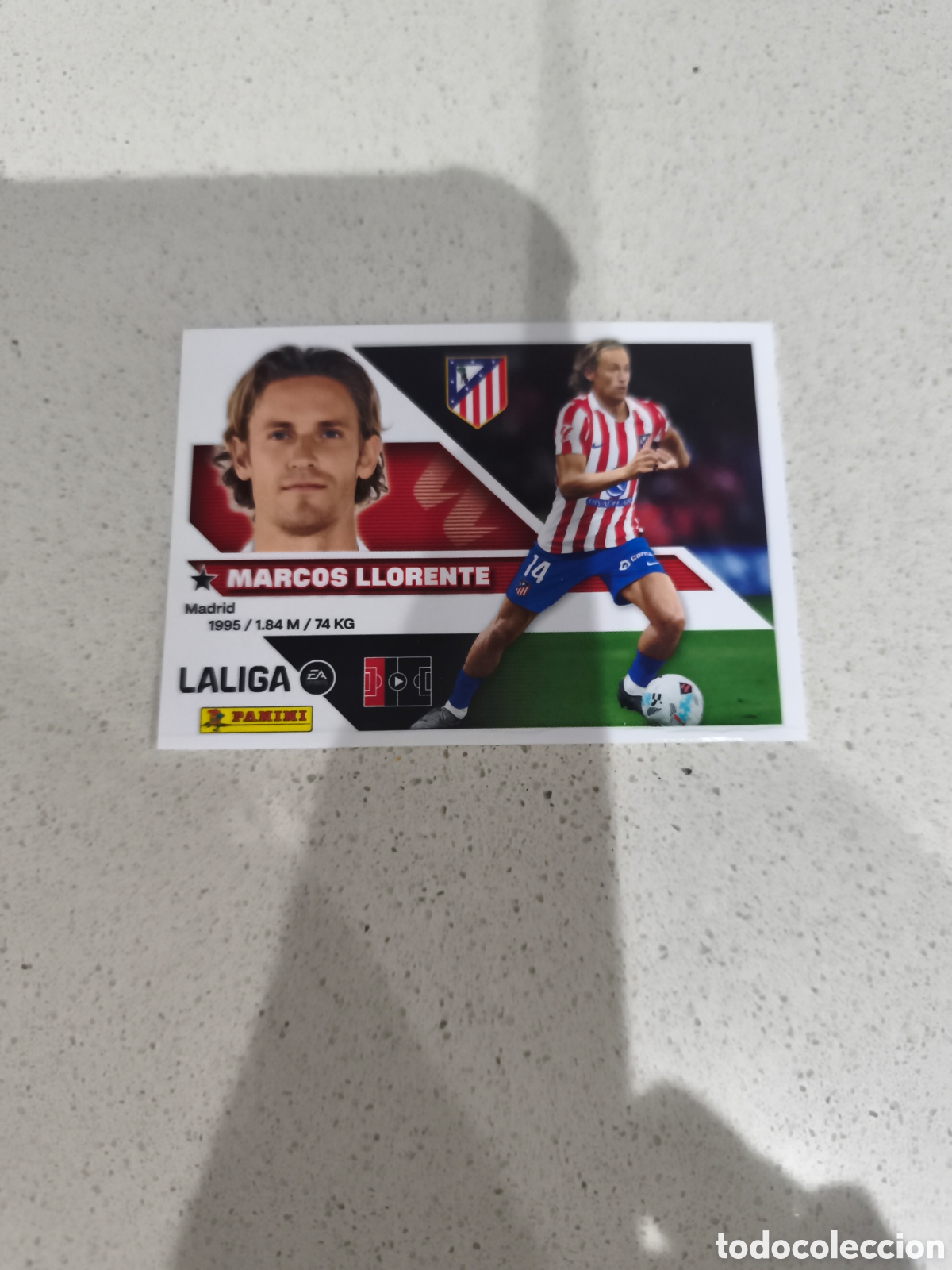 Cromos de f&uacute;tbol: CROMO N&Uacute;MERO 5 MARCOS LLORENTE ATL&Eacute;TICO DE MADRID. LIGA ESTE 26/27. PANINI.
