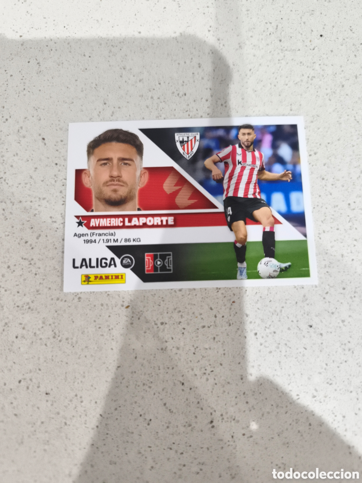 Cromos de f&uacute;tbol: CROMO N&Uacute;MERO 8 LAPORTE ATHLETIC CLUB DE BILBAO. LIGA ESTE 26/27. PANINI.