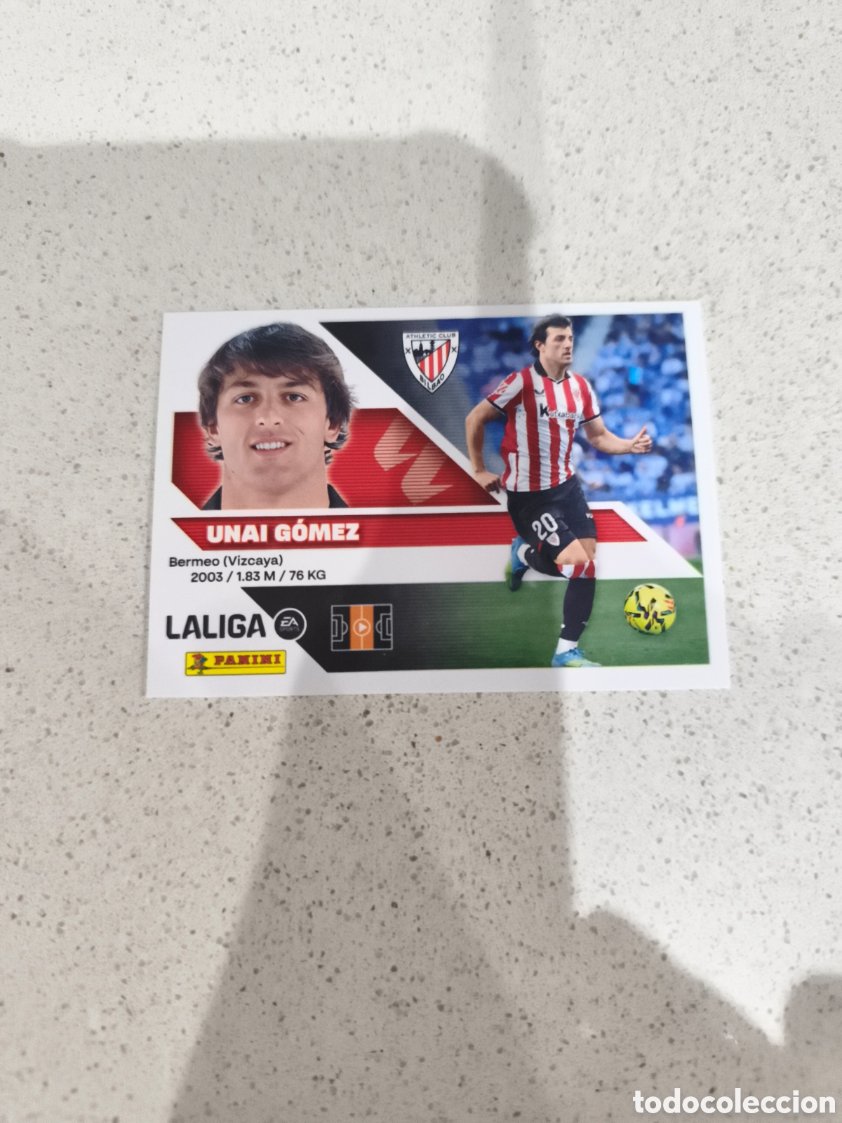 Cromos de f&uacute;tbol: CROMO N&Uacute;MERO 13 UNAI G&Oacute;MEZ ATHLETIC CLUB DE BILBAO. LIGA ESTE 26/27. PANINI.