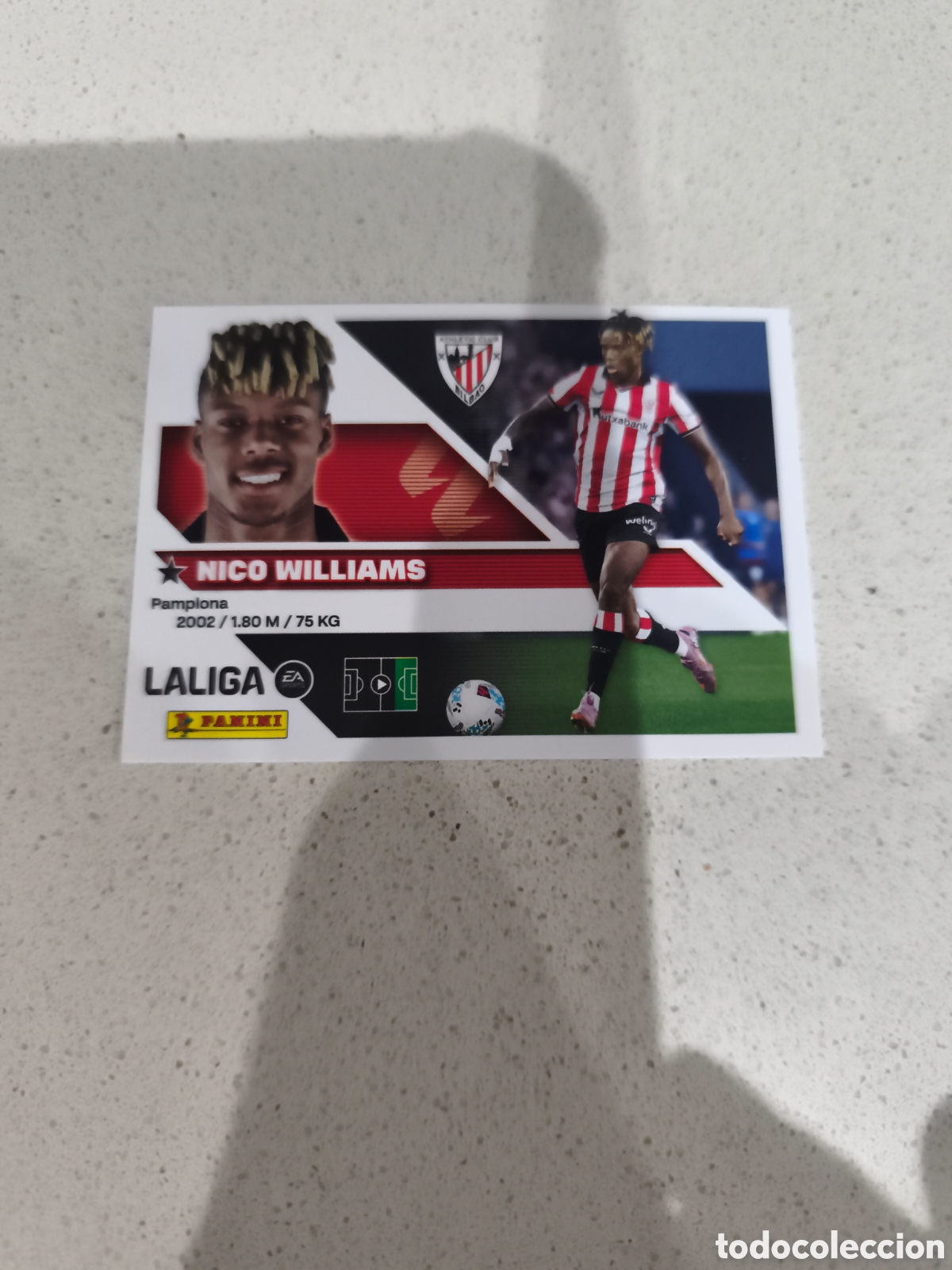 Cromos de f&uacute;tbol: CROMO N&Uacute;MERO 18 NICO WILLIAMS ATHLETIC CLUB DE BILBAO. LIGA ESTE 26/27. PANINI.
