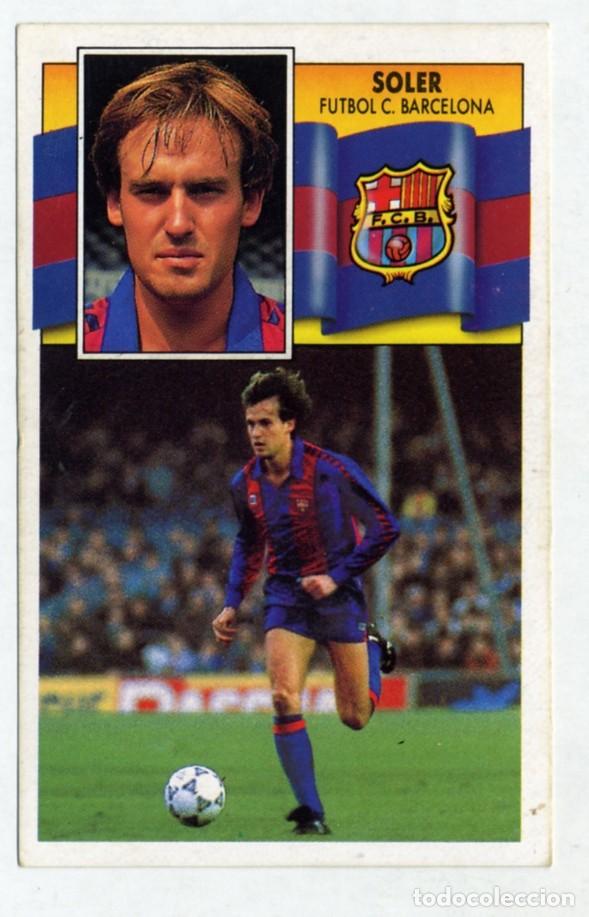 Cromos de f&uacute;tbol: LIGA 90 91 SOLER (Barcelona)